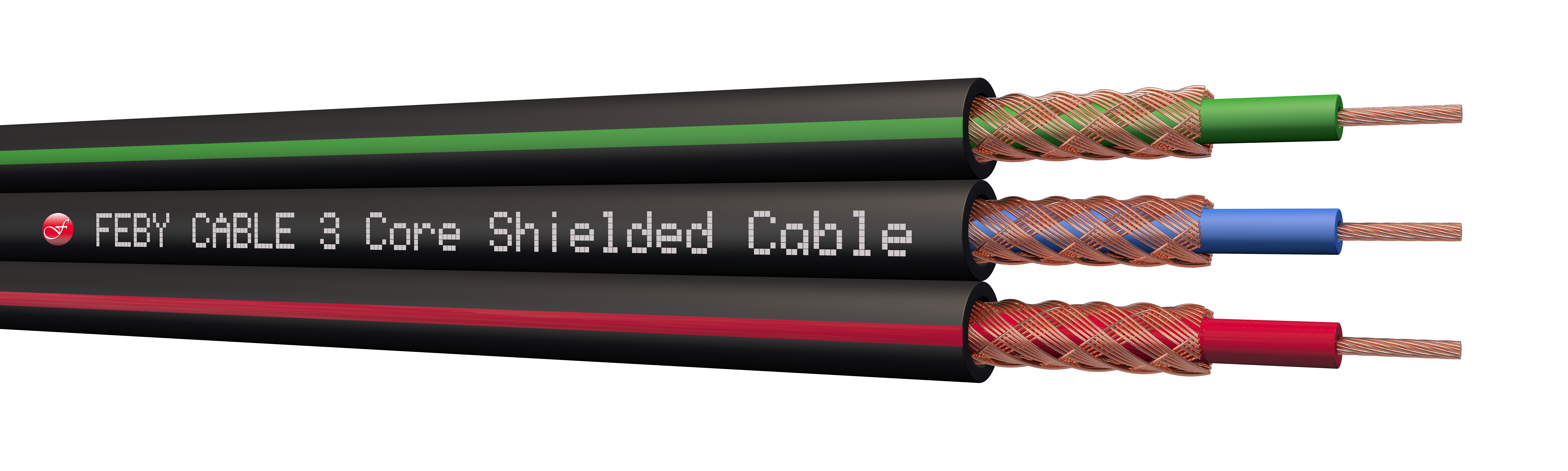 3 Lü Bitişik Blendajlı Kablo (3x0,22mm²)